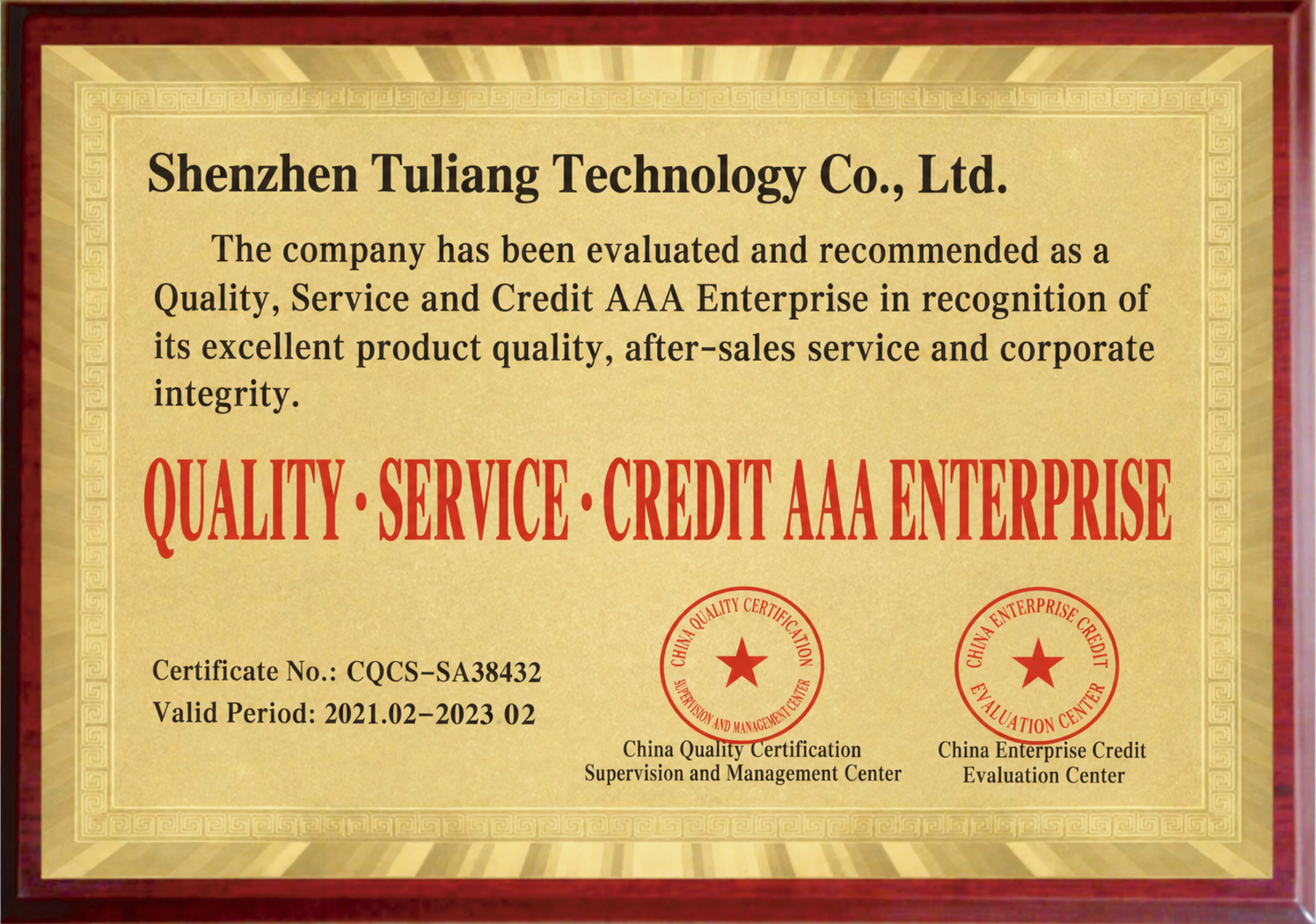 Quality, Service and Credit AAA Enterprise